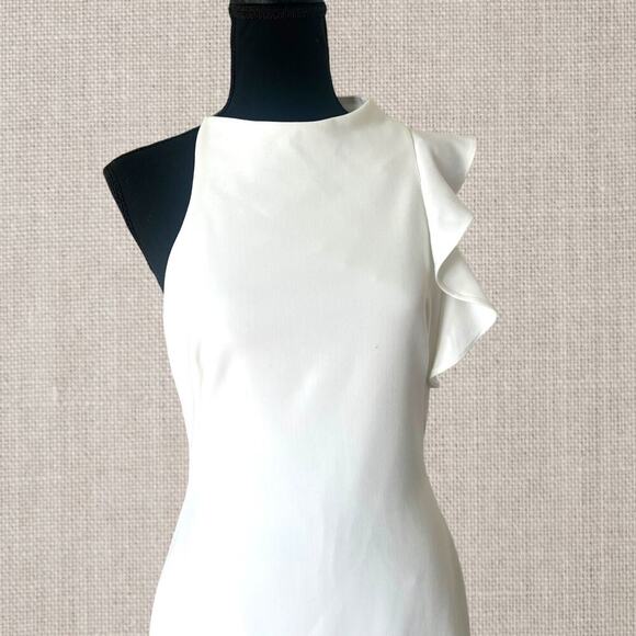 Black Halo Women's Pablo Mini Dress Ruffle White Size 6 NWT Bridal Party - Picture 4 of 11